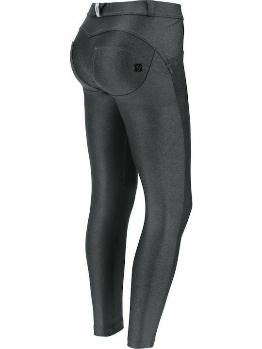 Damen Stoff Capri Hose Push Up Graue