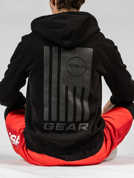Gear Flag Ζακέτα με Κουκούλα Μαύρη
