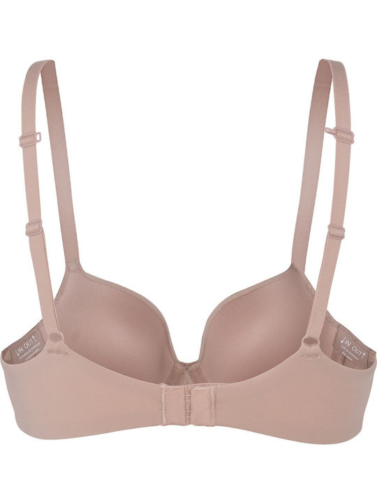 Convertible Bra with Light Padding Underwire Beige