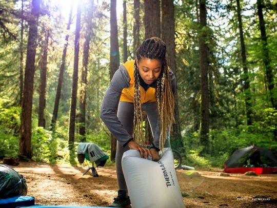 Thermarest NeoAir Topo Single Camping Sleeping Mat Regular 183x51cm Thickness 7.6cm in Gray color