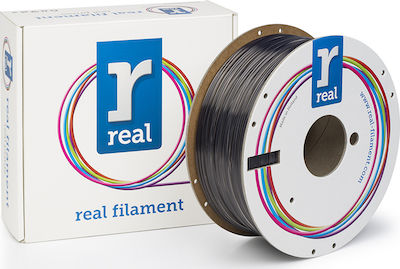 Real Filament PETG 3D Printer Filament 1.75mm Smoky Black 1kg