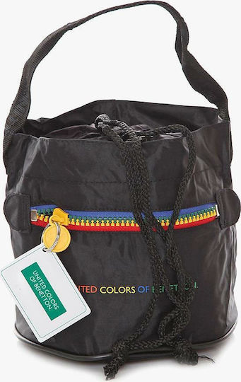 Benetton Κασετίνα Βαρελάκι Μαύρη