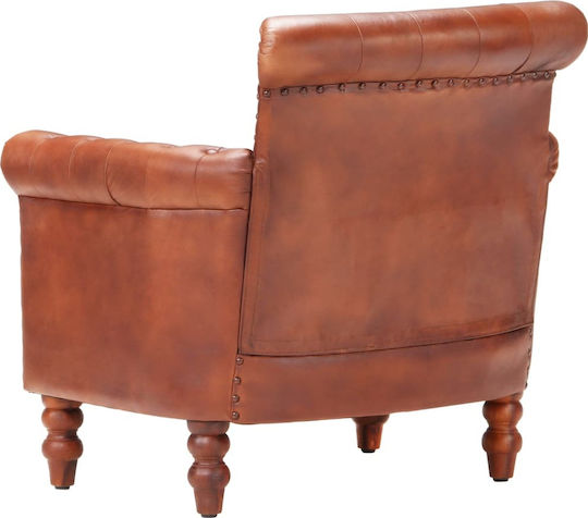 din Piele Naturală Maro 77x63x76cm