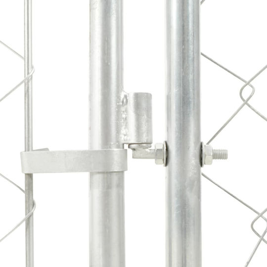 vidaXL Metallic Dog Park 200x100x125cm Silver