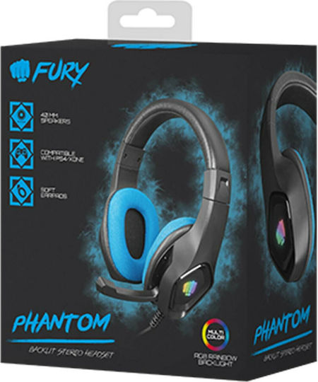 Fury Phantom Over Ear Gaming Headset με σύνδεση 3.5mm / USB