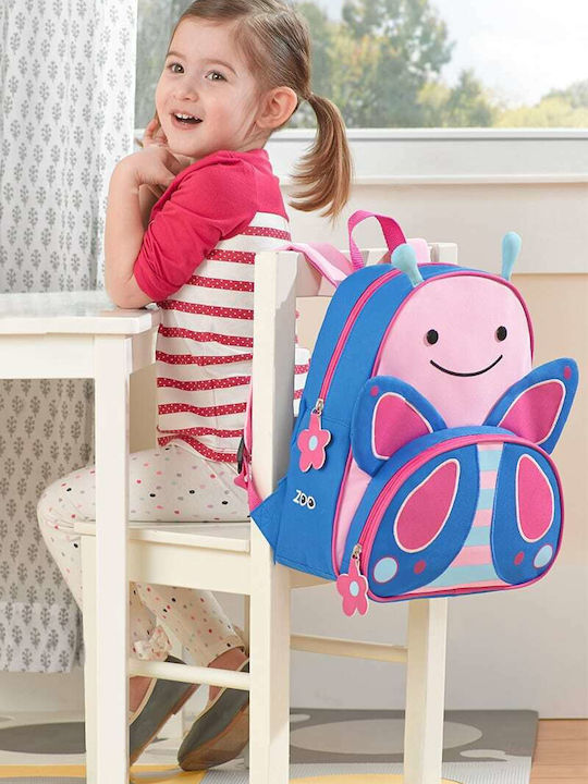 Skip Hop Zoo Butterfly School Bag Backpack Kindergarten Pink with Water Bottle Holder
