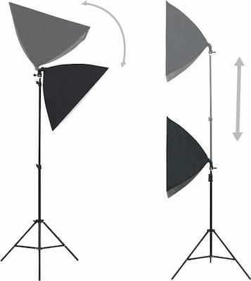 vidaXL Κιτ Φωτισμού Φωτογραφικού Στούντιο με Softbox και Φόντο Beleuchtungsset