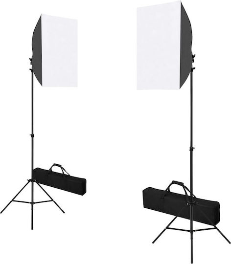 vidaXL Foto- und Videobeleuchtungsset 24W Mit Softbox und Stativ