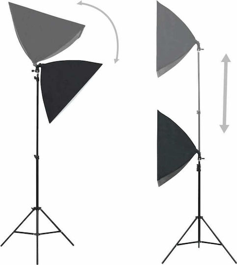 vidaXL Foto- und Videobeleuchtungsset 24W Mit Softbox und Stativ