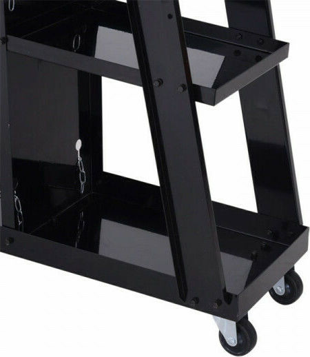 Durhand Καρότσι Μεταφοράς 71x39x70cm Καρότσι Μεταφοράς Ηλεκτροκόλλησης για Φορτίο Βάρους έως 50kg σε Μαύρο Χρώμα