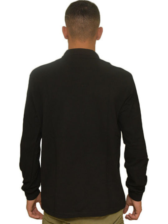 Paco & Co Men's Long Sleeve Blouse Polo Black