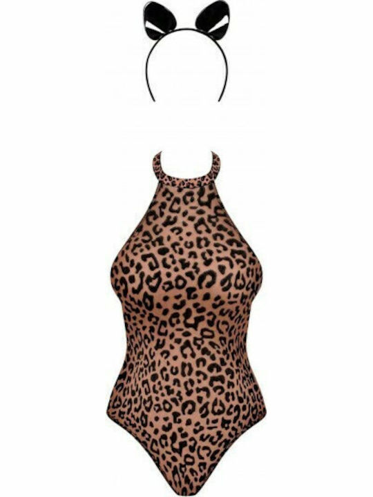 Obsessive Leocatia Teddy Sexy Bodysuit Braun
