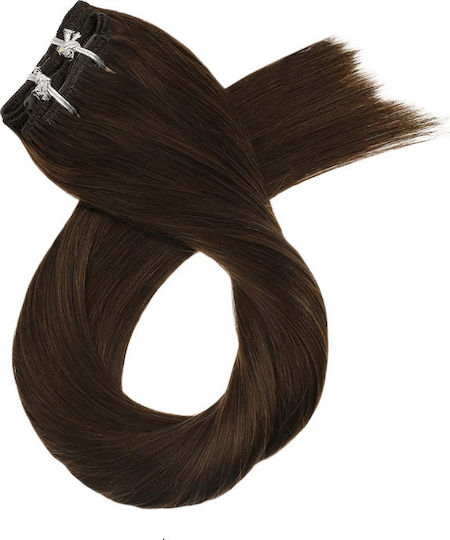 Yanni Extensions Τρέσα με Φυσική Τρίχα σε Ανοιχτό Καστανό Χρώμα 50cm