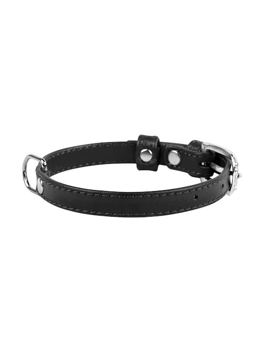 Collar Περιλαίμιο Δερμάτινο Glamour Μαύρο 19-25 cm