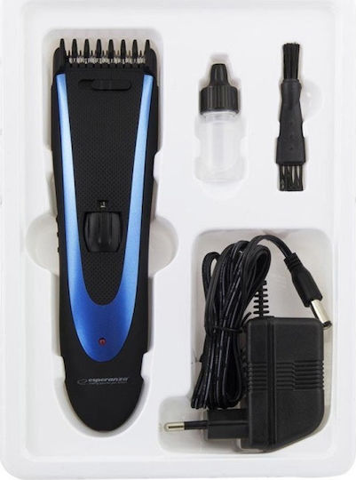 Esperanza Apollo Επαναφορτιζόμενη Κουρευτική Μηχανή Black/Blue EBC004