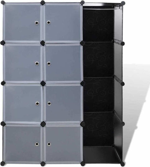 Dreifachtür Kleiderschrank Black and white 115x37x150cm