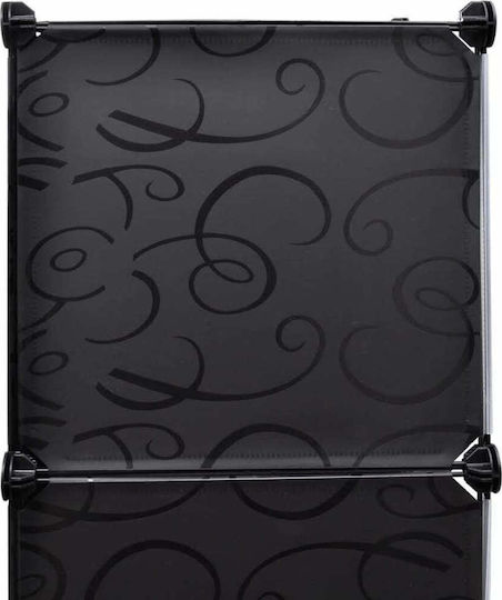 Dreifachtür Kleiderschrank Black and white 115x37x150cm