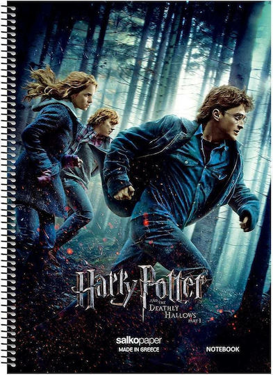 Salko Paper Spiral Notebook Ruled B5 120 Sheets 2 Subjects Harry Potter Harry Potter 1pcs