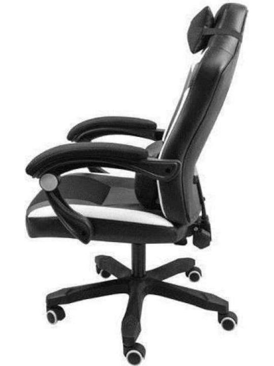 Fury Avenger M+ Καρέκλα Gaming Δερματίνης Μαύρο/Λευκό