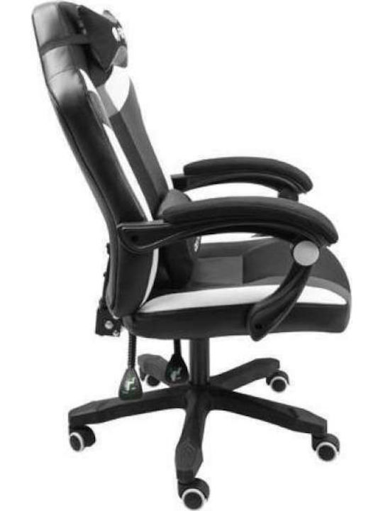 Fury Avenger M+ Καρέκλα Gaming Δερματίνης Μαύρο/Λευκό