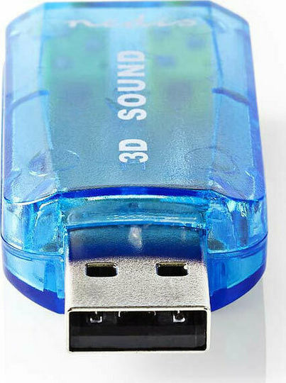 Nedis External USB 2.0 Sound Card Blue (USCR10051BU)