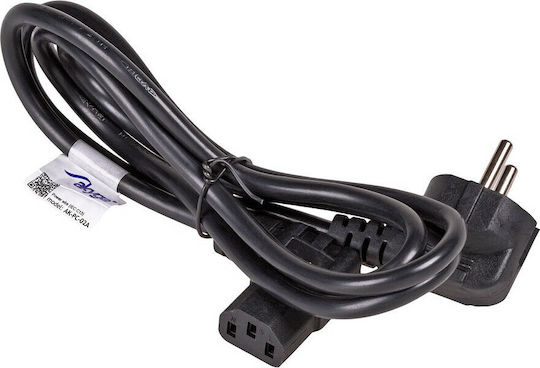 Akyga IEC C13 - Schuko Cable 1.5m Μαύρο AK-PC-02A