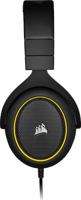 Corsair HS60 Pro Over Ear Gaming Headset με σύνδεση 3.5mm Κίτρινο