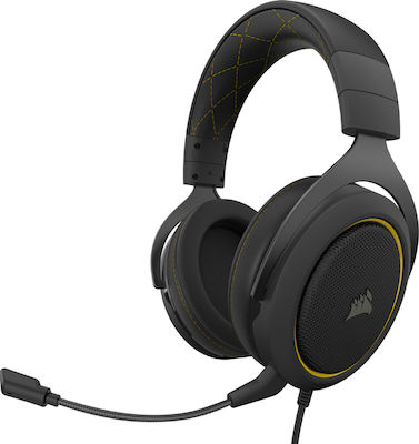 Corsair HS60 Pro Over Ear Gaming Headset με σύνδεση 3.5mm Κίτρινο