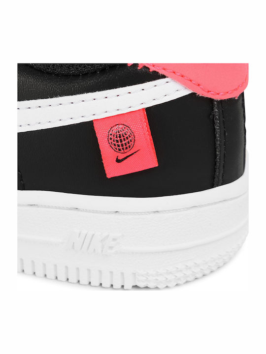 Air Force 1 Force 1 Детски Маратонки Черно / Бяло / Flash Crimson