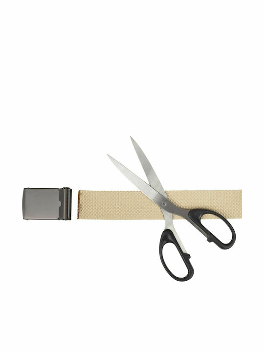 Men's Belt Fabric Webbing Belt White/Black