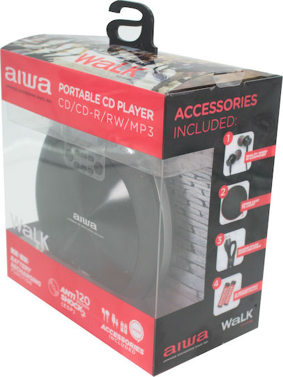 Aiwa PCD-810 Φορητό Ηχοσύστημα με CD Μαύρο