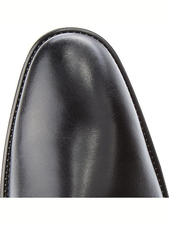 Gala Men's Leather Dress Shoes Black Velvet-Black Metal