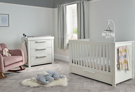 Mamas & Papas Franklin Nursery Furniture Set with Bed & Nursery Drawer White