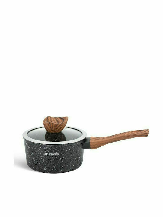 Edenberg Cookware Set of Aluminum with Ceramic Coating Black 15pcs