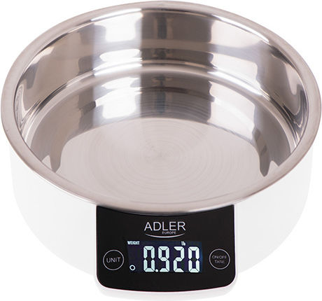 Adler Digital Kitchen Scale with Bucket up to 5kg White