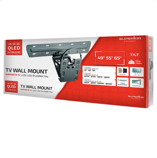 Superior Electronics QLed Tilt Extra Slim 188-0054 Suport TV de perete până la 65" și 50kg