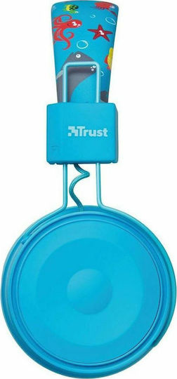 Trust Comi Ασύρματα Bluetooth Παιδικά On Ear Ακουστικά με Ραδιόφωνο με 20 ώρες Λειτουργίας Μπλε