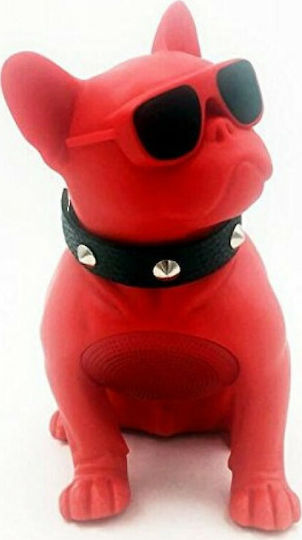 H-M10 Bulldog Head Rotatable Ηχείο Bluetooth 5W με Ραδιόφωνο και Διάρκεια Μπαταρίας έως 6 ώρες Κόκκινο