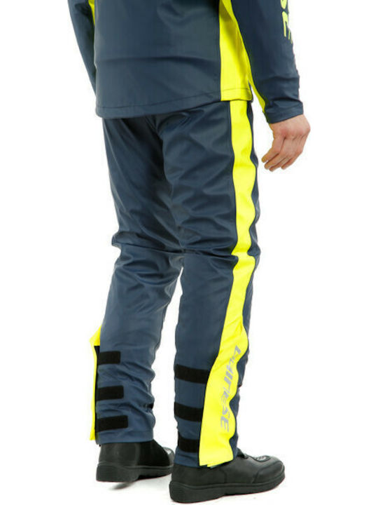 Dainese Storm II Pantaloni impermeabili pentru motociclete pentru bărbați Black Iris - Fluo Yellow