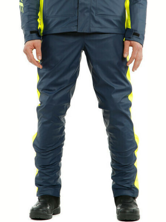 Dainese Storm II Pantaloni impermeabili pentru motociclete pentru bărbați Black Iris - Fluo Yellow