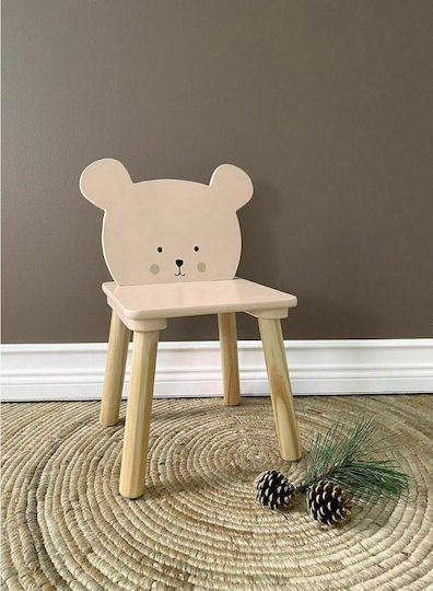 Kinderstuhl Bär 26x26x58cm Rosa