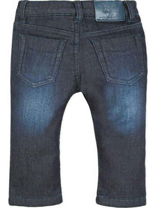 Blue cotton jeans with pockets and zipper boy's jeans 3pommes