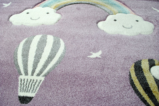 Tzikas Carpets 24192-050 Детско килимче Облаци Лилав 133x190см Дебелина 13мм
