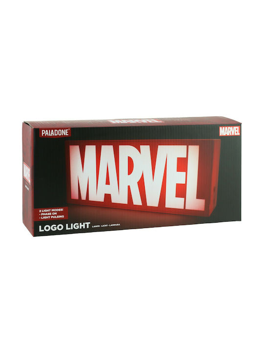 Paladone Детско Декоративно Осветление Marvel Logo Червен 30x12см