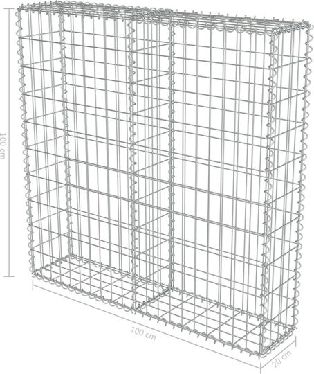 vidaXL Wall Garden Fencing Material with Covers 1pcs Silver