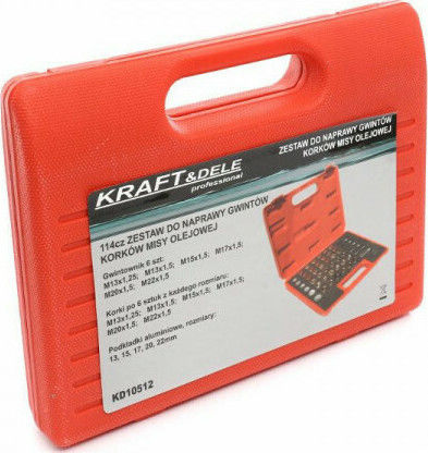 Kraft & Dele KD10512 Σετ Επιδιόρθωσης Σπειρωμάτων από Ατσάλι 114τμχ