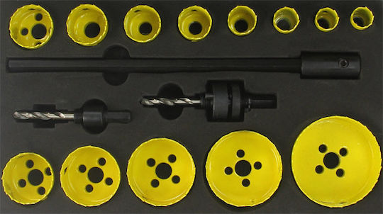 Mar-Pol Hole Saw Kit Set Bimetal Hole Saws HSS for Wood, Metal and Plastic