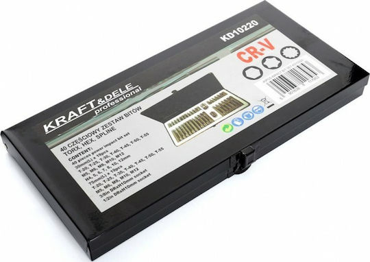 Kraft & Dele Σετ 40 Μύτες Κατσαβιδιού Torx