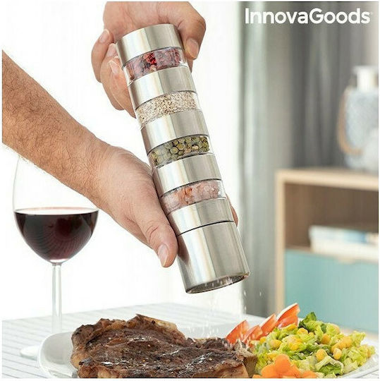 InnovaGoods Ръчен Мелници за подправки Inox в Сребрист цвят 21см 1бр