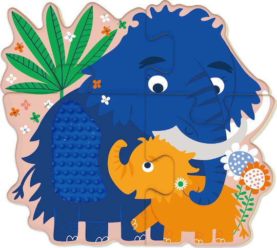 Ξύλινο Παιδικό Puzzle Dinosaur για 3+ Ετών 4pcs Avenir